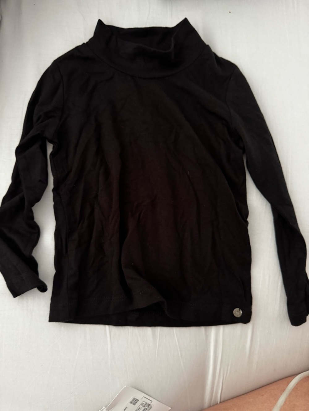 Microbe by Miss Grant Black Long Sleeve Movkneck Top